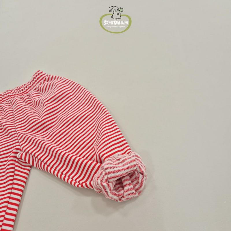 Soybean - Korean Children Fashion - #prettylittlegirls - Stripe Top Bottom Set - 10