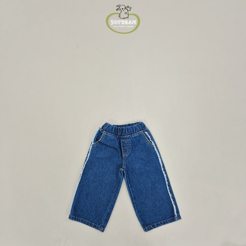 Soybean - Korean Children Fashion - #prettylittlegirls - Cutting Line Denim Pants - 8