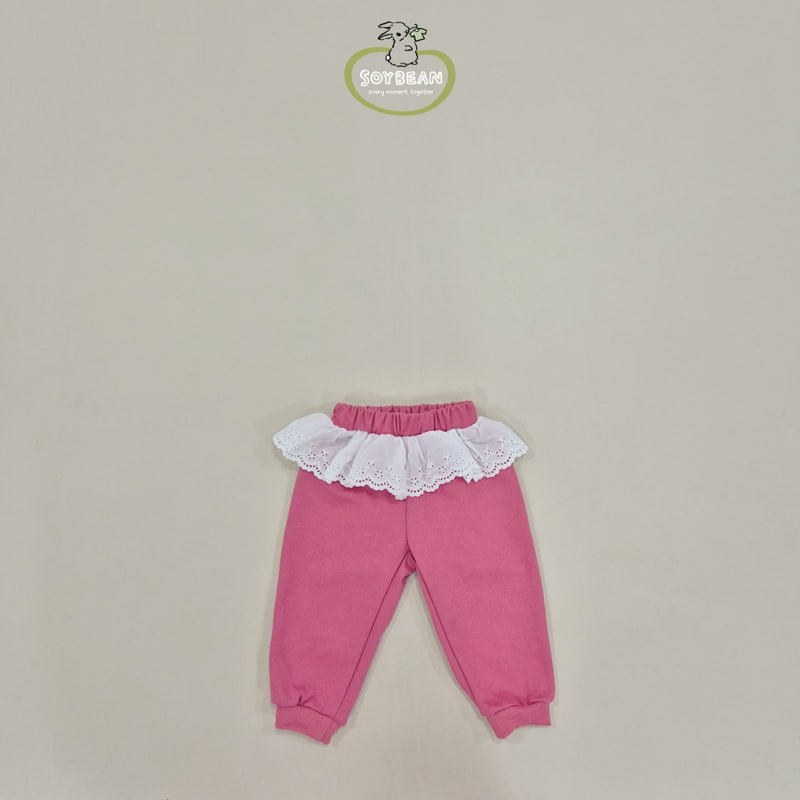 Soybean - Korean Children Fashion - #prettylittlegirls - Cutie Lace Jogger Pants - 7
