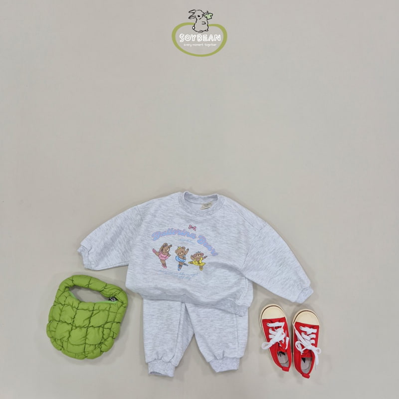 Soybean - Korean Children Fashion - #prettylittlegirls - Ballet Bear Top Bottom Set - 3