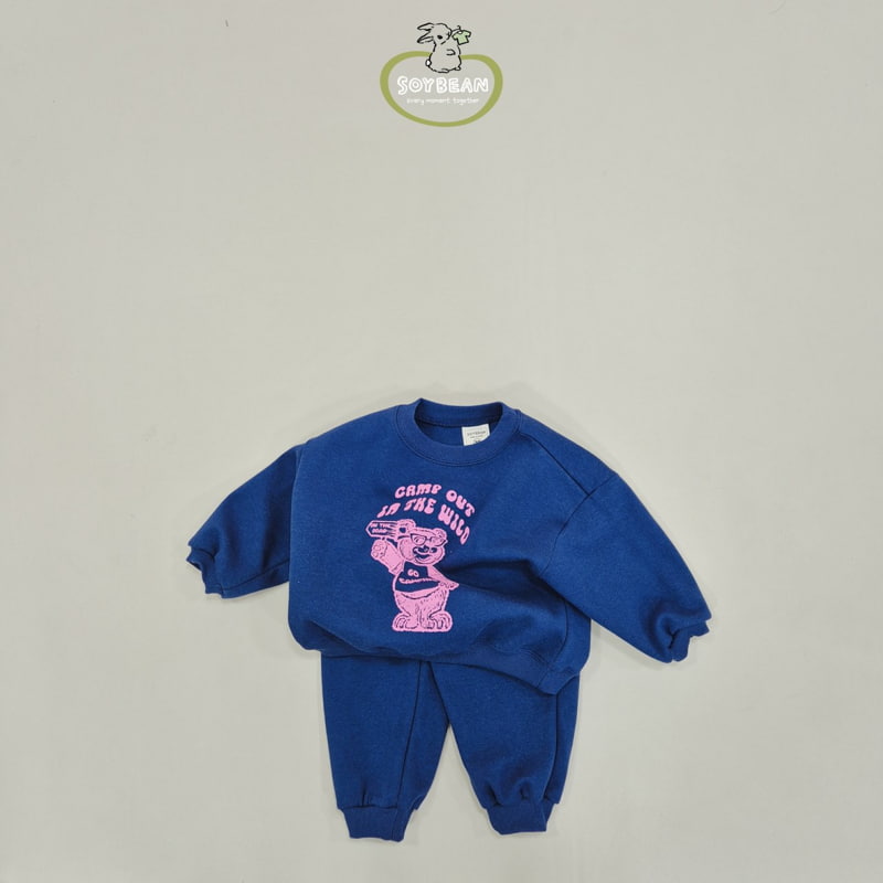Soybean - Korean Children Fashion - #prettylittlegirls - Camp Bear Top Bottom Set - 9