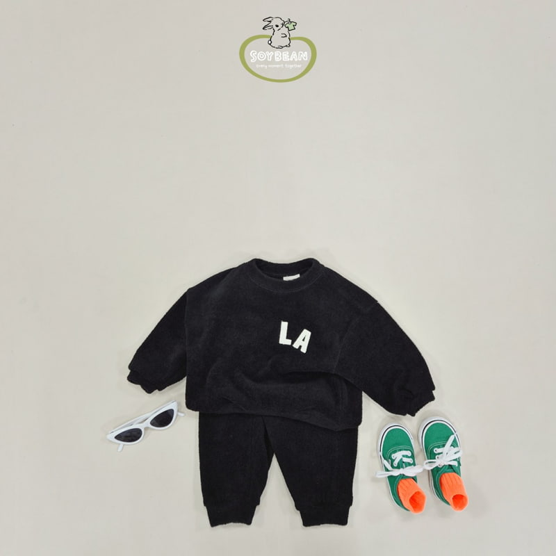Soybean - Korean Children Fashion - #minifashionista - LA Terry Top Bottom Set - 4