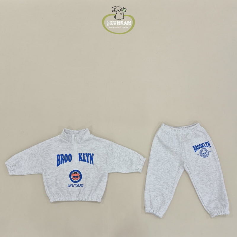Soybean - Korean Children Fashion - #prettylittlegirls - Half Neck Teddy Top Bottom Set - 6