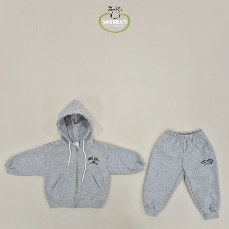 Soybean - Korean Children Fashion - #prettylittlegirls - Santa Monica Hood Zip-up Top Bottom Set - 7