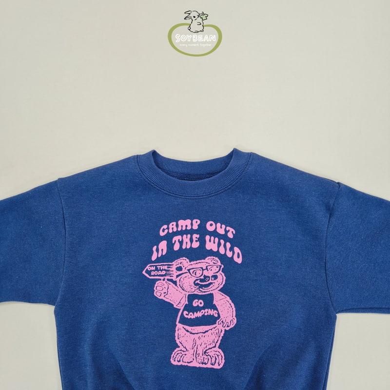 Soybean - Korean Children Fashion - #stylishchildhood - Camp Bear Top Bottom Set - 12