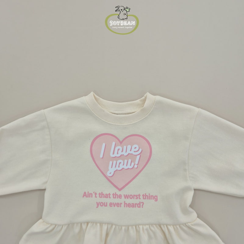 Soybean - Korean Children Fashion - #stylishchildhood - Love Frill Top Bottom Set - 10