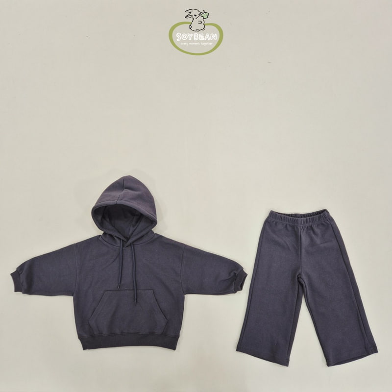 Soybean - Korean Children Fashion - #stylishchildhood - Hood Wide Top Bottom Set - 9