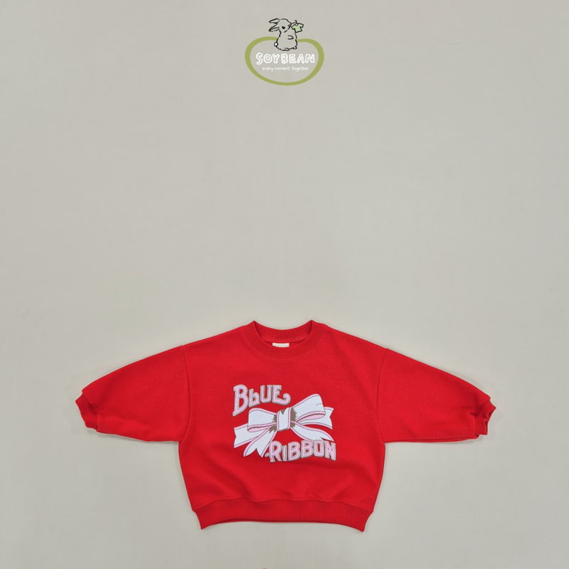 Soybean - Korean Children Fashion - #stylishchildhood - Ribbon Printing Sweatshirts - 8
