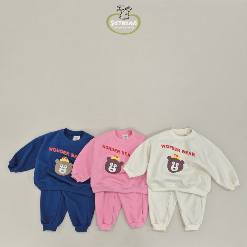 Soybean - Korean Children Fashion - #todddlerfashion - Wonder Bear Top Bottom Set