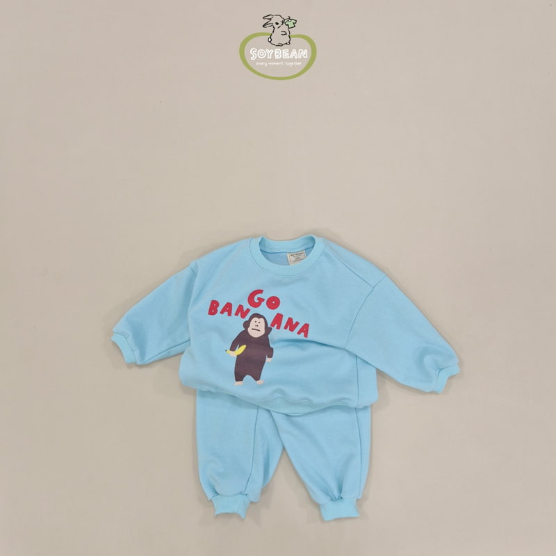 Soybean - Korean Children Fashion - #todddlerfashion - Banana Monkey Top Bottom Set - 10
