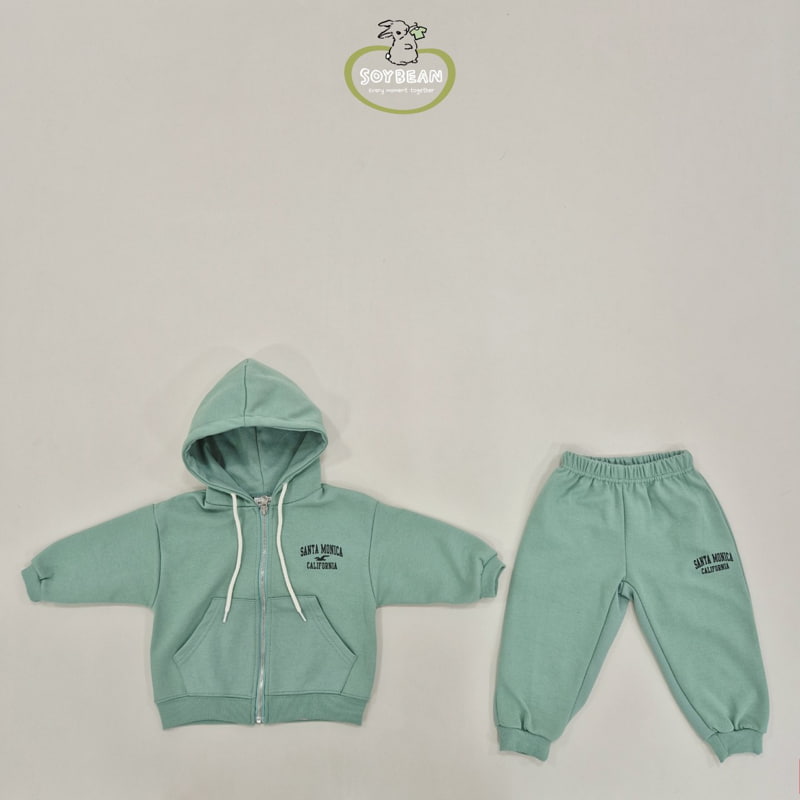 Soybean - Korean Children Fashion - #todddlerfashion - Santa Monica Hood Zip-up Top Bottom Set - 8