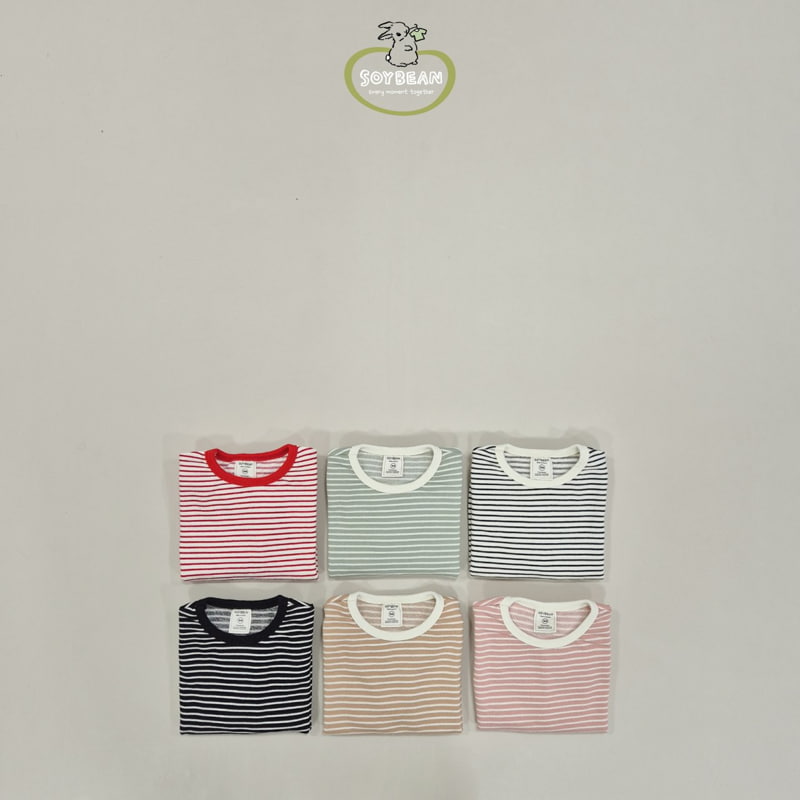 Soybean - Korean Children Fashion - #toddlerclothing - Stripe Piping Sweatshirts