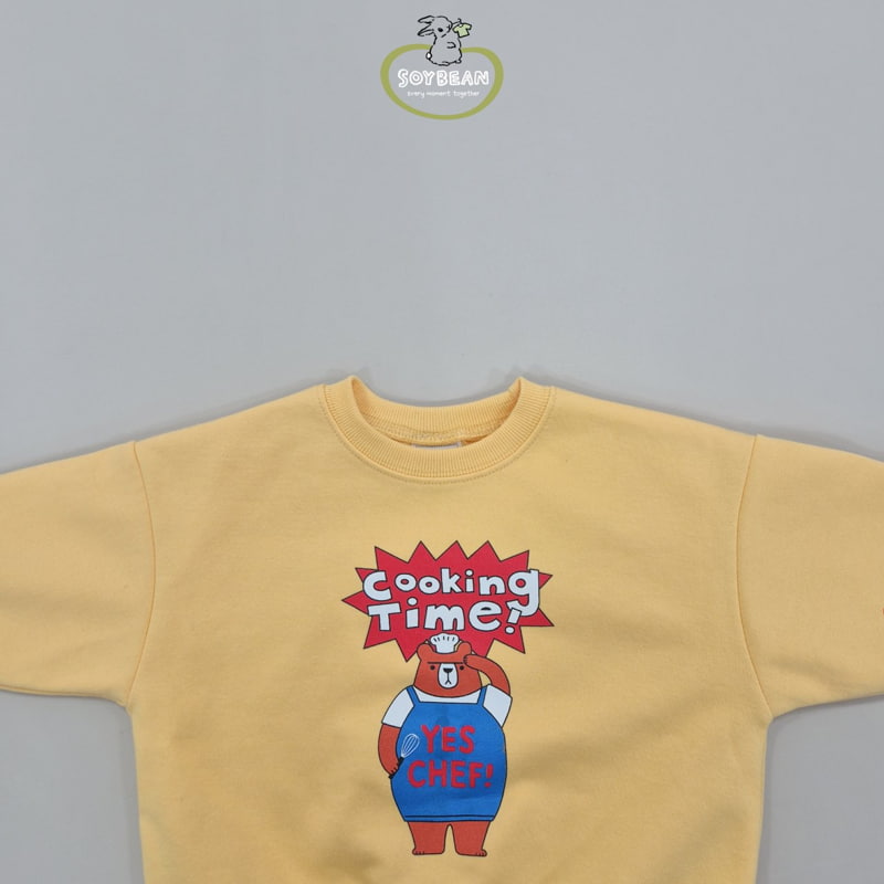 Soybean - Korean Children Fashion - #toddlerclothing - Chef Bear Top Bottom Set - 12