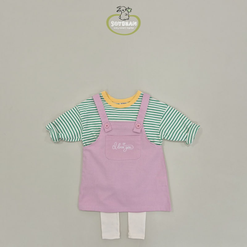 Soybean - Korean Children Fashion - #toddlerclothing - I Love Suspender Skirt - 12