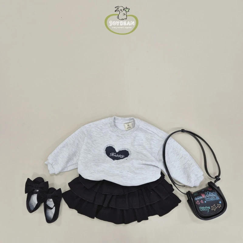 Soybean - Korean Children Fashion - #toddlerclothing - Heart Lace Sweatshirts - 6