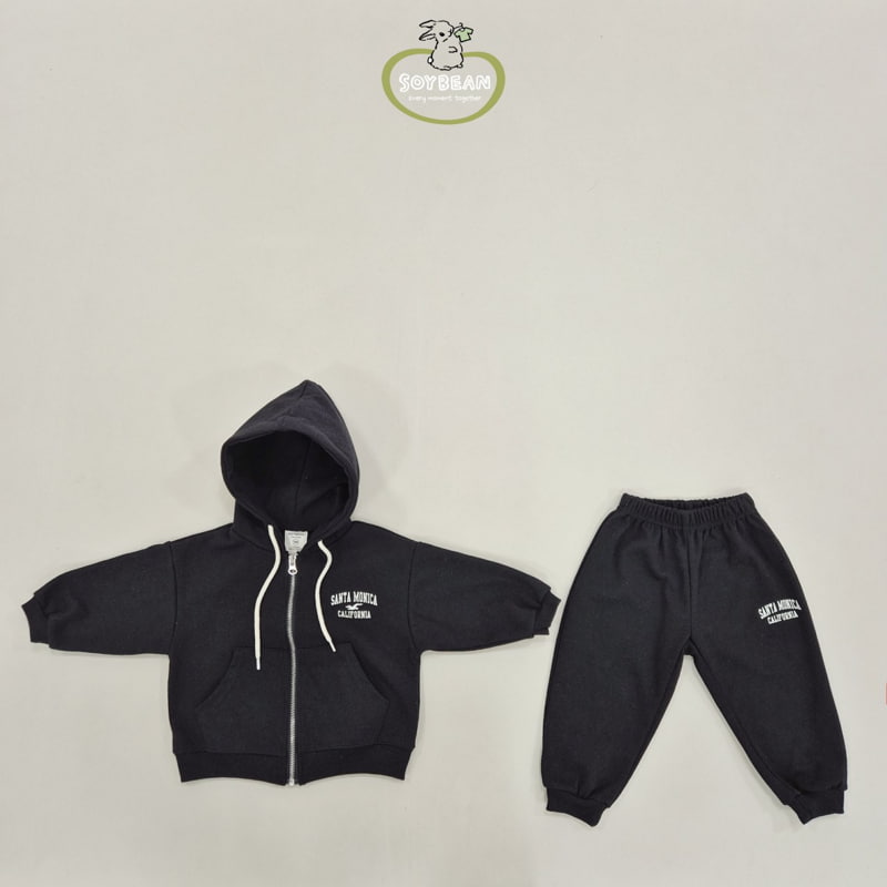 Soybean - Korean Children Fashion - #toddlerclothing - Santa Monica Hood Zip-up Top Bottom Set - 9