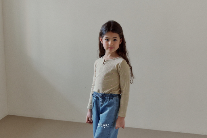 Soye - Korean Children Fashion - #kidsshorts - Pincoat Flower Tee - 2