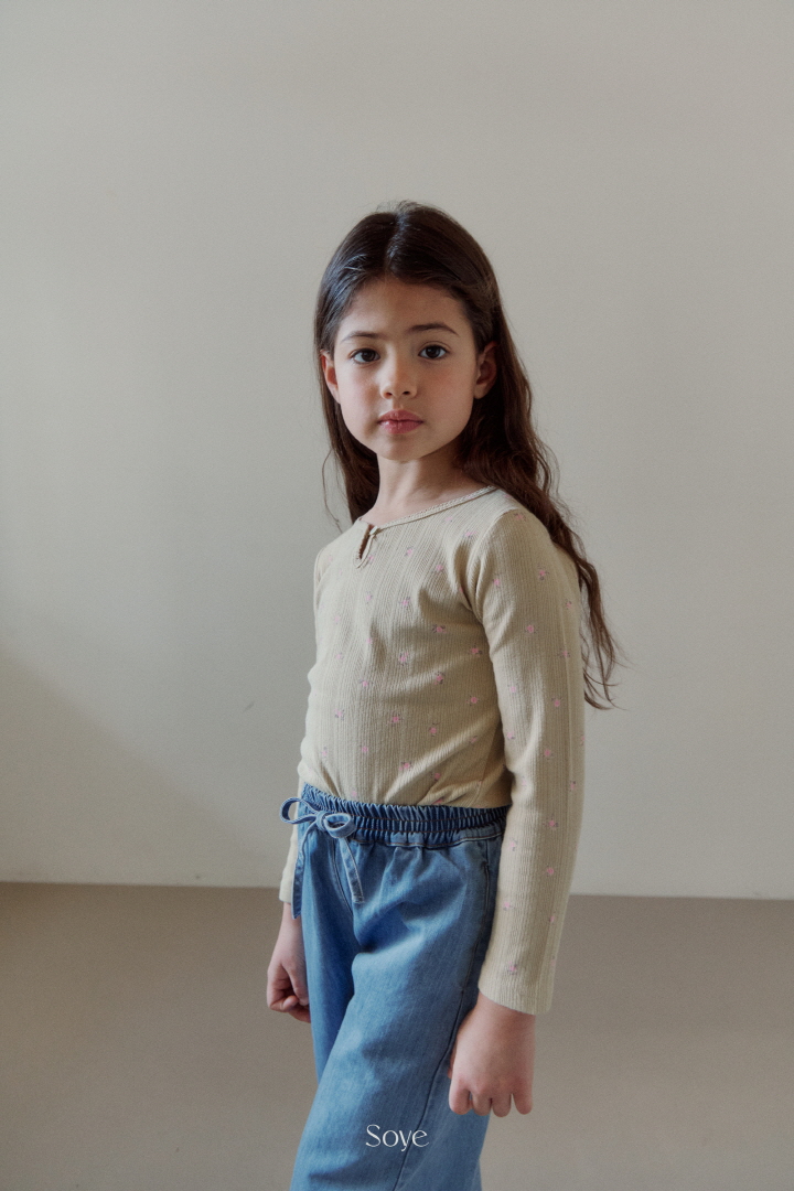 Soye - Korean Children Fashion - #kidsstore - Pincoat Flower Tee - 3