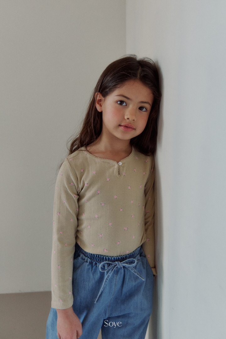 Soye - Korean Children Fashion - #minifashionista - Pincoat Flower Tee - 8