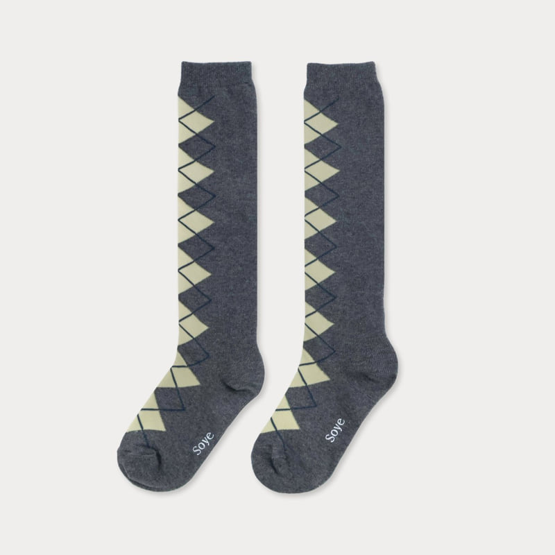 Soye - Korean Children Fashion - #prettylittlegirls - Argyle Knee Socks - 2