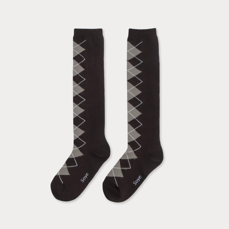 Soye - Korean Children Fashion - #todddlerfashion - Argyle Knee Socks - 4