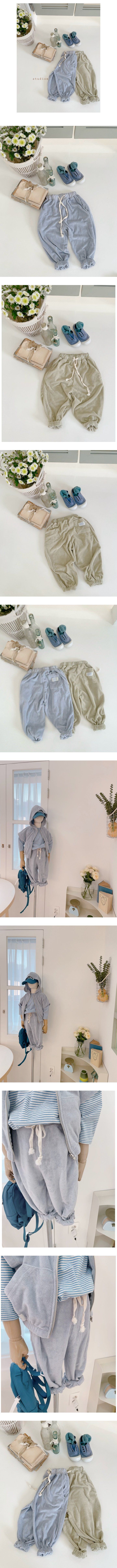 Studio M - Korean Children Fashion - #designkidswear - Terry Banding Pants - 2