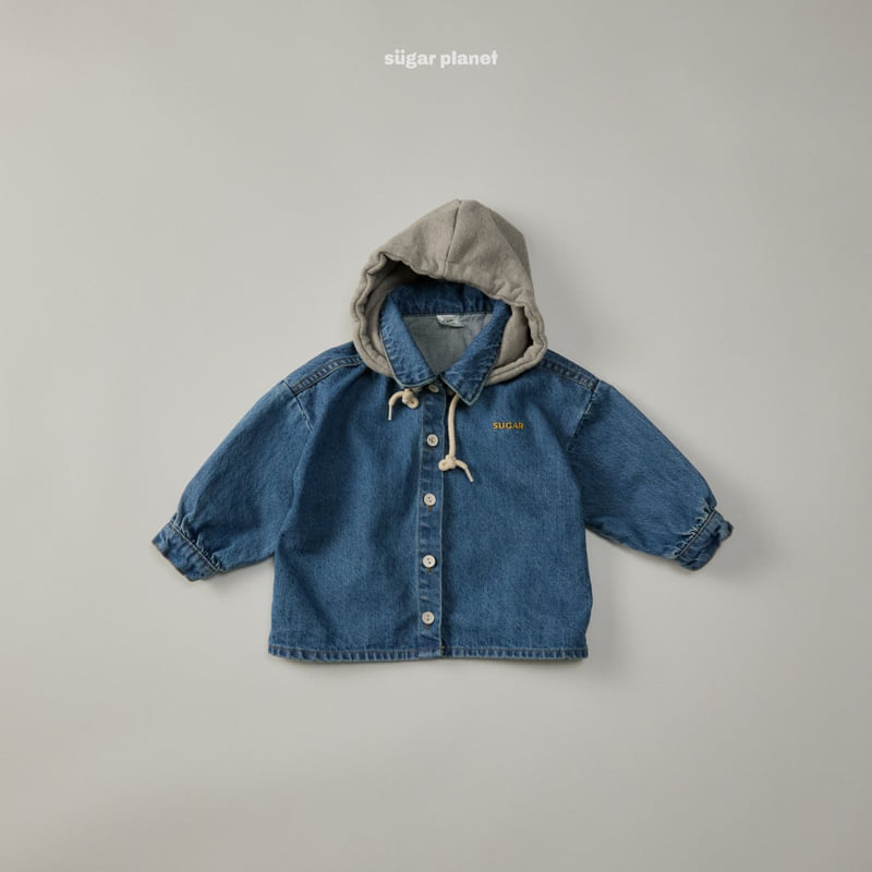 Sugar Planet - Korean Children Fashion - #Kfashion4kids - Hoodie Denim Shirt - 11