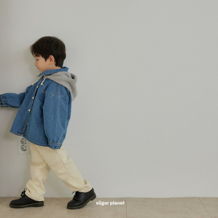 Sugar Planet - Korean Children Fashion - #designkidswear - Hoodie Denim Shirt - 5