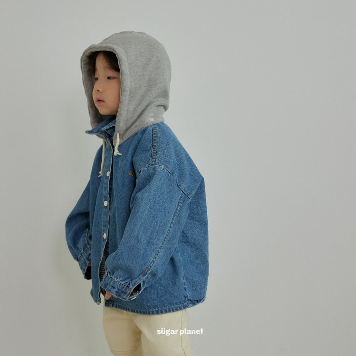 Sugar Planet - Korean Children Fashion - #discoveringself - Hoodie Denim Shirt - 6