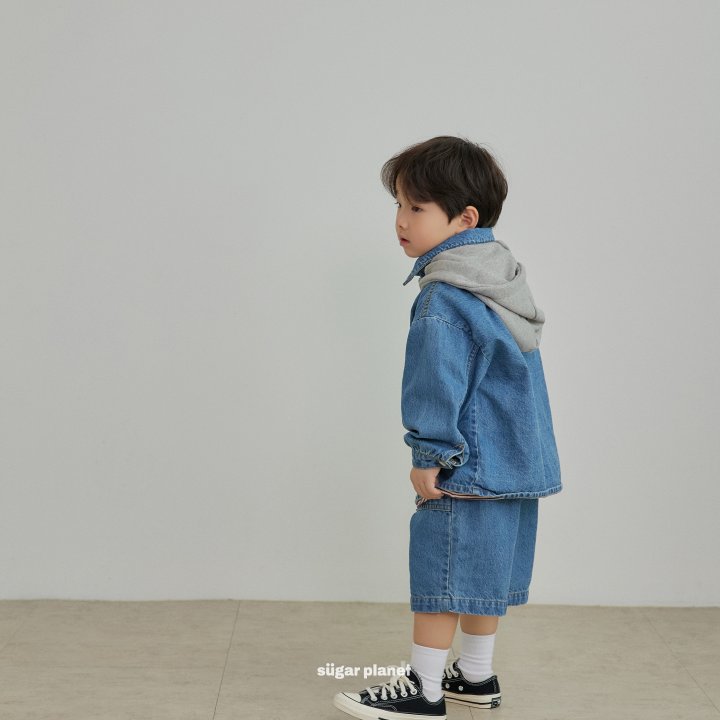 Sugar Planet - Korean Children Fashion - #kidzfashiontrend - Hoodie Denim Shirt - 10