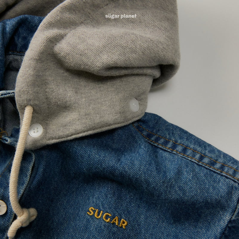 Sugar Planet - Korean Children Fashion - #littlefashionista - Hoodie Denim Shirt - 12