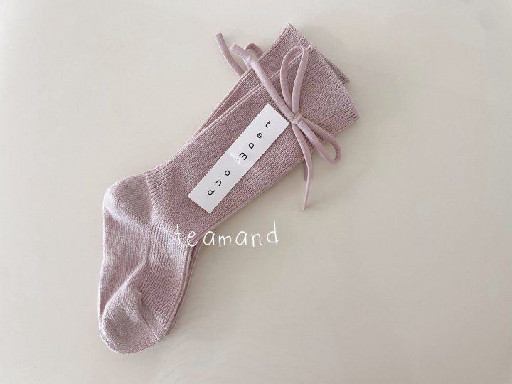 Teamand - Korean Children Fashion - #Kfashion4kids - Bongbong Ribbon Knee Socks - 7