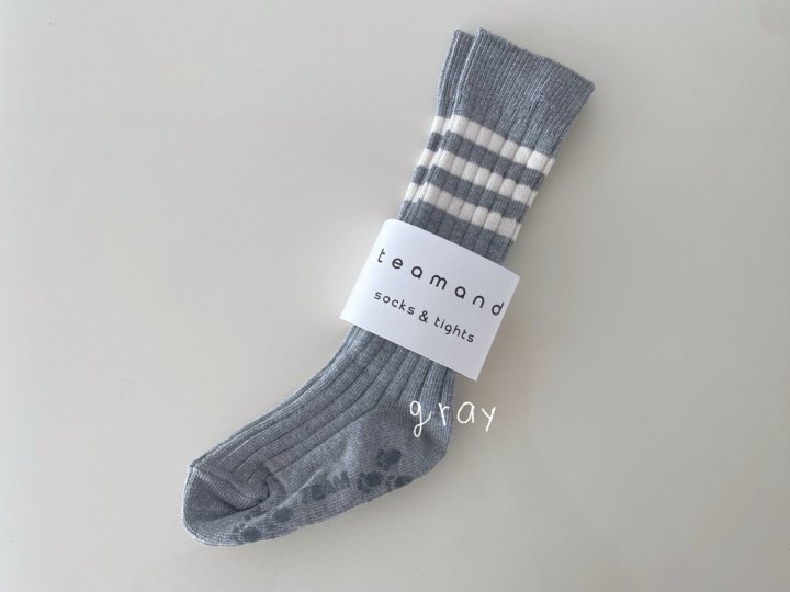 Teamand - Korean Children Fashion - #childofig - Three-line Ribbed Socks - 2