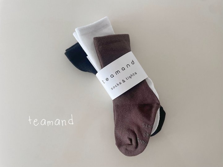 Teamand - Korean Children Fashion - #childofig - Plain Socks set - 5