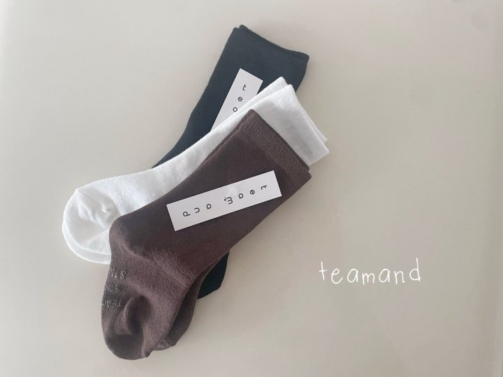 Teamand - Korean Children Fashion - #childrensboutique - Plain Socks set - 6