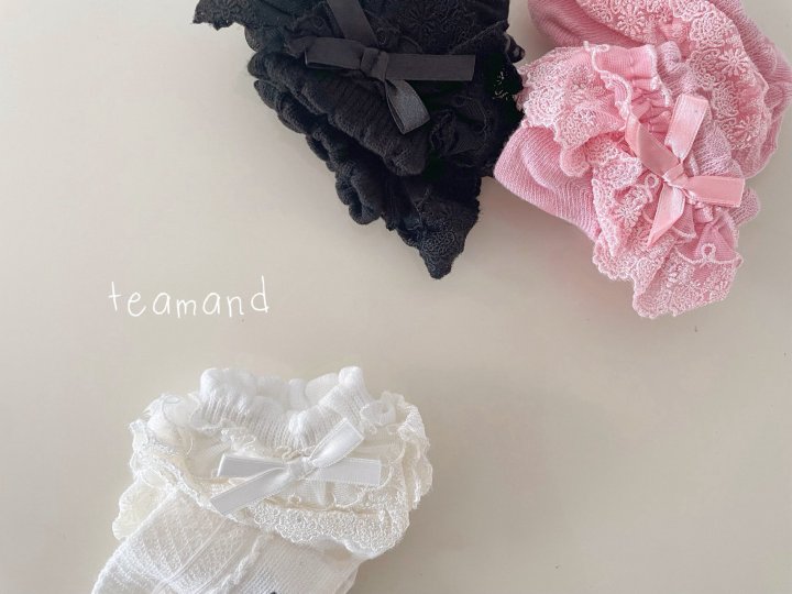 Teamand - Korean Children Fashion - #childofig - Double Lace Socks - 4