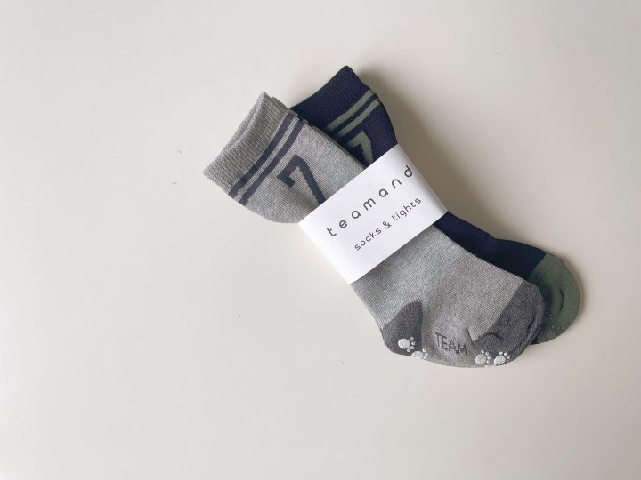 Teamand - Korean Children Fashion - #childrensboutique - Number Knee Socks Set 1 - 2