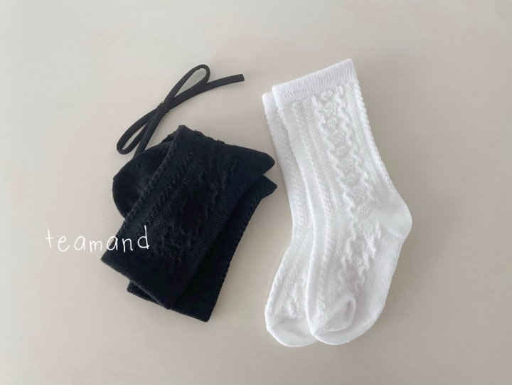 Teamand - Korean Children Fashion - #childrensboutique - Embossed Lace Set (with Mom) - 2