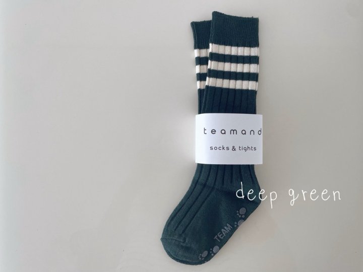 Teamand - Korean Children Fashion - #discoveringself - Three-line Ribbed Socks - 5