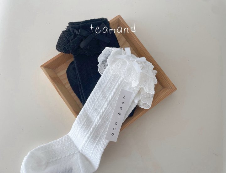 Teamand - Korean Children Fashion - #discoveringself - Double Lace Knee Socks