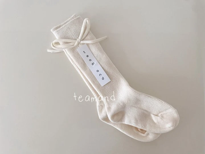 Teamand - Korean Children Fashion - #kidsstore - Bongbong Ribbon Knee Socks - 5