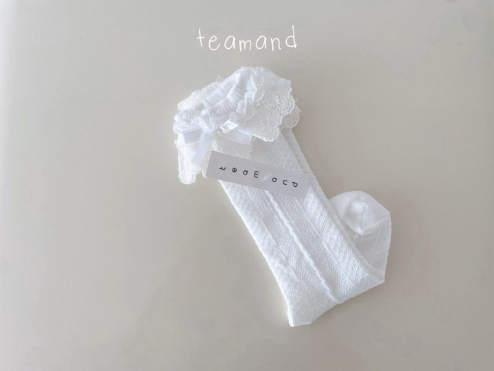 Teamand - Korean Children Fashion - #kidsshorts - Double Lace Knee Socks - 4