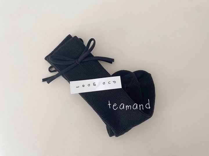 Teamand - Korean Children Fashion - #littlefashionista - Bongbong Ribbon Knee Socks - 8