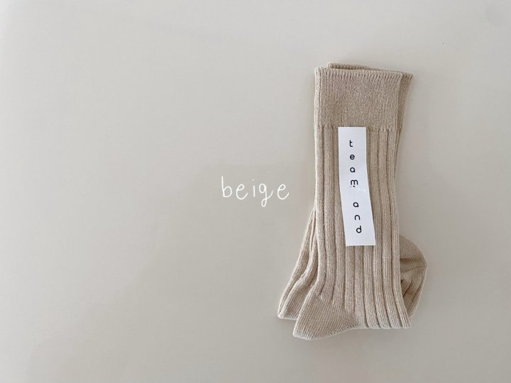 Teamand - Korean Children Fashion - #littlefashionista - Plain Ribbed Genie Socks - 4