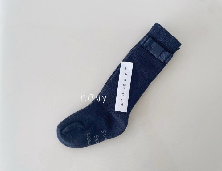 Teamand - Korean Children Fashion - #minifashionista - Ribbon Ribbed Socks - 6
