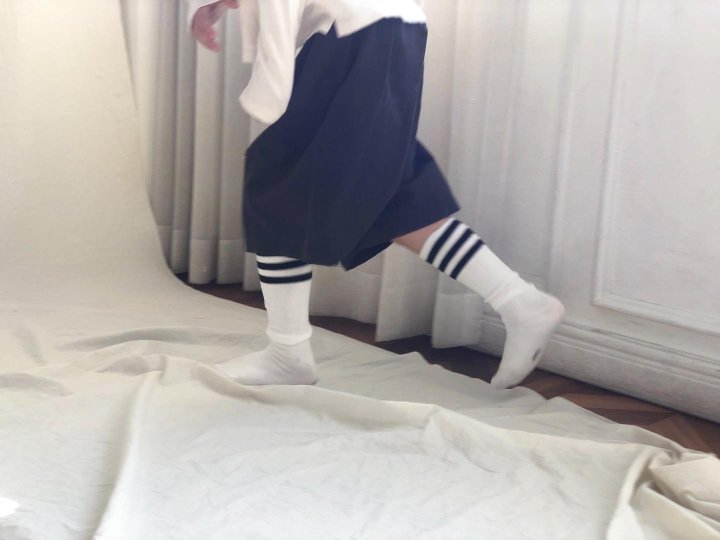 Teamand - Korean Children Fashion - #minifashionista - Three Stripe Knee Socks - 10