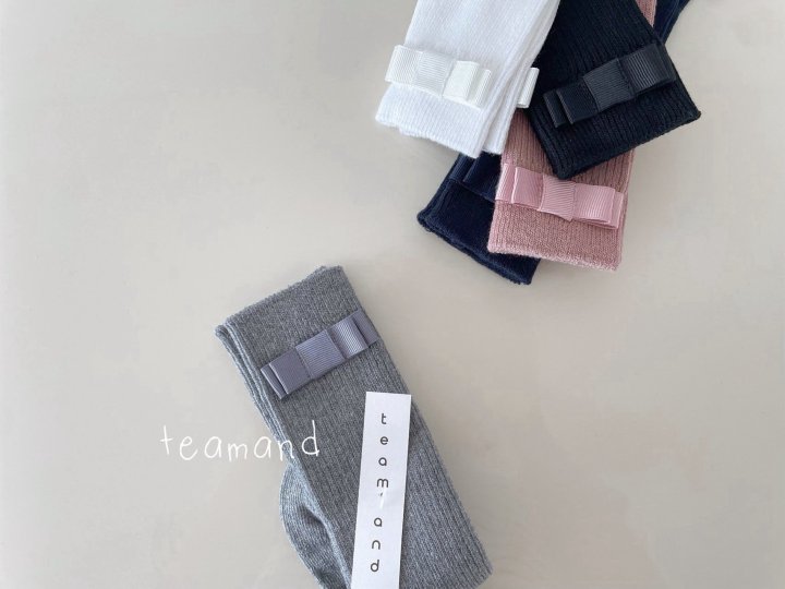Teamand - Korean Children Fashion - #prettylittlegirls - Ribbon Ribbed Socks - 7