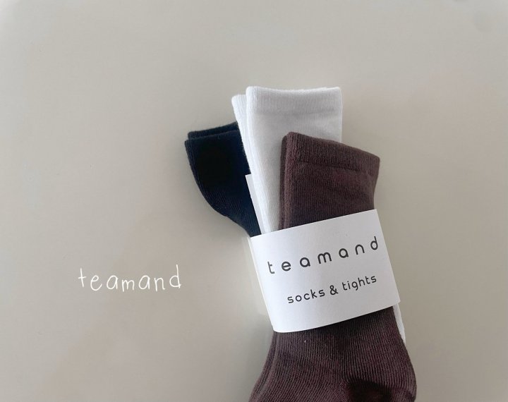 Teamand - Korean Children Fashion - #prettylittlegirls - Plain Socks set - 3