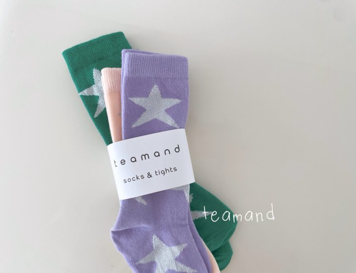 Teamand - Korean Children Fashion - #prettylittlegirls - Star Socks Set