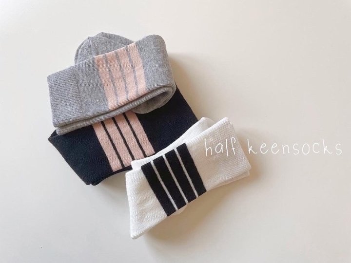 Teamand - Korean Children Fashion - #stylishchildhood - Half Knee Socks - 5
